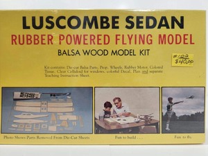 lot 252 image: Complete Unbuilt Balsa Wood Airplane Model Kit