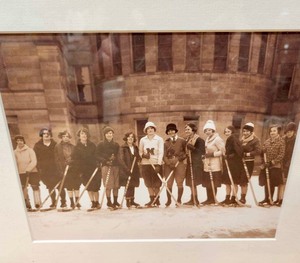 lot 271 image: Very Framed Old Minnesota Womens Hockey Player Photo