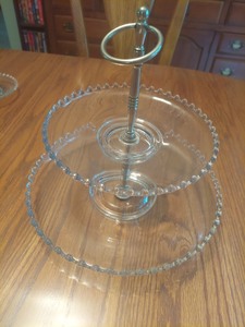 lot 283 image: Mid Century Imperial Glass CANDLEWICK Pattern Serving Pieces