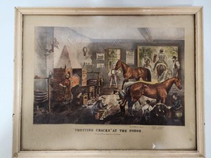 lot 322 image: Lot of 3 Original Antique Currier & Ives Framed Prints