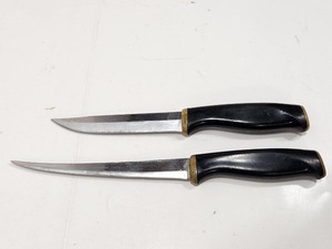 lot 323 image: 2 Vinateg 1960s Scandinavian Fiskars Finland Fish Cleaning Fillet Knives