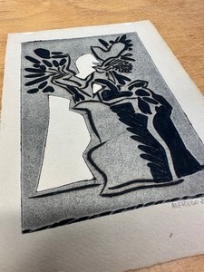 lot 372 image: 1968 Hand Signed Engraving by Important Listed Mexican Artist Alfredo Zalce (1908-2003)