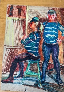 lot 377 image: Original 1950s era Painting on Artist Board by MN Artist Dorothy Divers