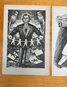 lot 379 image: Pair of 1950s era Original Illustration Drawings