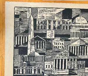 lot 380 image: Original Hand Signed 1974 Woodcut Print by MN Artist Gretchen Quie