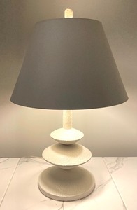 lot 23 image: Vintage French Plaster Lamp by Jacques Grange Designed for Yves Saint Laurent