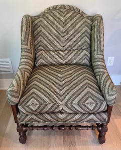 lot 17 image: Vintage Upholstered Armchair by Dunbar