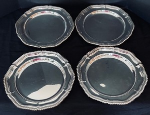 lot 85 image: Eight Silver Plated Chargers