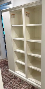 lot 141 image: White Three Piece Bookcase  Gun Case