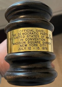 lot 153 image: Vintage Official Gavel from the United States Democratic Party Convention in 1976