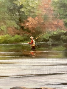lot 10A image: Landford Monroe Original Framed Scenic Painting Laurel Banks #2