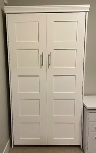 lot 161 image: White Murphy bed by The Bedder Way