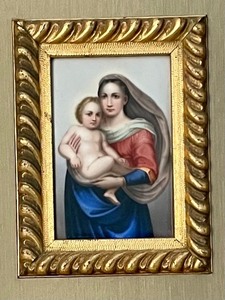 lot 169 image: The Sistine Madonna Framed Print by Raffaello