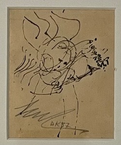lot 177 image: Angel with Dead Christ Framed Art by Robert Lesch