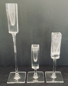 lot 221 image: Rosenthal Studio-linie Square Candle Holders or Bud Vases