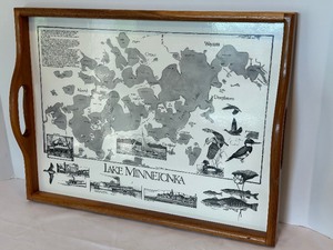 lot 184 image: Lake Minnetonka Map Decorative Tray
