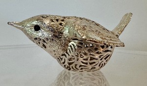 lot 156 image: Miniature Silver Plate Christofle Bird Figurine