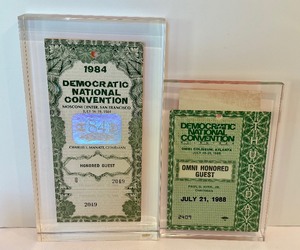 lot 118 image: 1984 and 1988 Democratic Convention Tickets