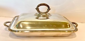 lot 108 image: Vintage Silver Plate Butter Server