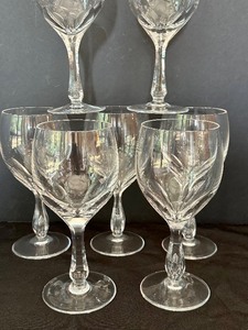 lot 84 image: Set of Six Josair Silhouette Bubble Stem Wine Glasses