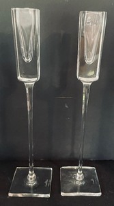 lot 225 image: Rosenthal Studio-linie Square Candle Holders or Bud Vases