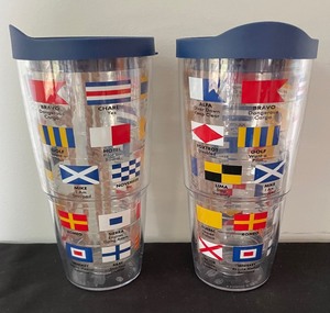 lot 288 image: Two Nautical Themed Tervis Tumblers