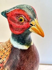 lot 28 image: National Audubon Society, Ken Michaelson Carved Ring Neck Pheasant