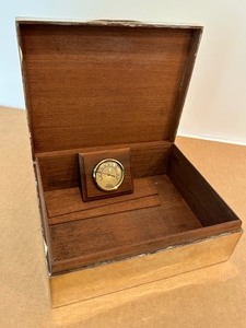 lot 42 image: Vintage Silver Humidor Box