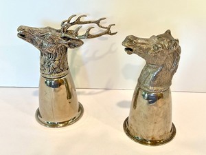 lot 6 image: Pair of Italian Hallmarked Gucci Silver Plated Stirrup Cups