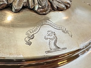 lot 66 image: Vintage Silver Plated Tray and Two Covered Dishes