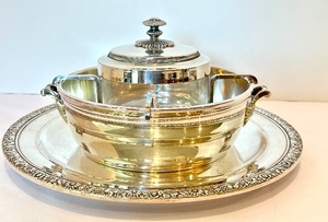 lot 67A image: Vintage Christofle Silver Plate Butter or Cheese Serving Dish