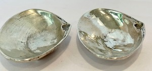 lot 70 image: Pair of Sterling Silver Shell Shaped Dishes