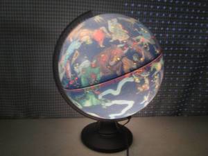 lot 214 image: (FS) Illuminated Celestial Globe wi...