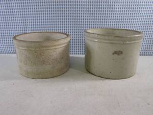 lot 237 image: (CS) 2 Small Vintage Crocks 5 H x ...