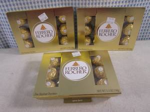 lot 289 image: (B-1) 3 Boxes Ferrero Rocher Fine H...
