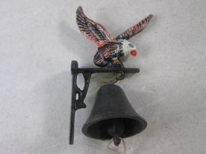 lot 344 image: (EC1) Cast Iron Bell and Wall Mount...