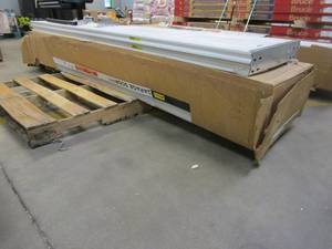 lot 12 image: Clopay Classic Steel 8 ft. X 7 ft. Non-Insulated Solid White Garage Door (FOR PARTS ONLY)