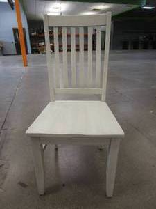 lot 41 image: Coast To Coast Accents Orchard Park White Rub Dining Chair (SLIGHT SCRATCHES)