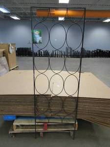 lot 106 image: Vigoro 72 in. Black Metal Geometric Trellis (SLIGHTLY SCRATCHED)
