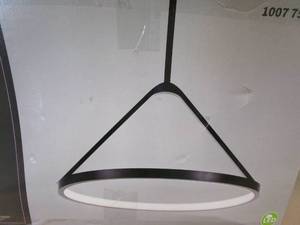 lot 135 image: Alsy 35-Watt Integrated LED Black Modern Pendant (OPEN BOX)