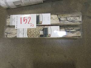 lot 152 image: LOT OF 2 - NuWallpaper Hadrian Stone Wall Vinyl Peel & Stick Wallpaper Roll (Covers 30.75 Sq. Ft.) (OPEN PACKAGING)