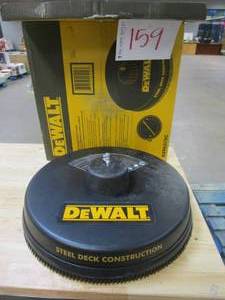 lot 159 image: DEWALT Universal 18 in. Surface Cleaner for Cold Water Pressure Washers Rated up to 3700 PSI (USED)