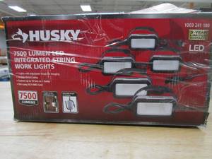 lot 179 image: Husky 7500-Lumen LED String Light (OPEN BOX)
