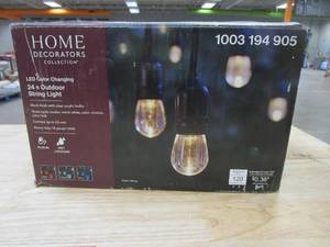 lot 181 image: Home Decorators Collection 12-Light 24 ft. Integrated LED String Light with Color Changing Bulbs (OPEN BOX)