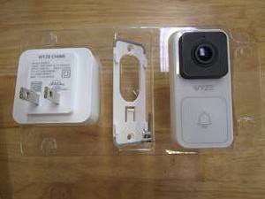 lot 245 image: Wyze Video Doorbell  Chime Hardwired White WVDBC11MS-LB (MISSING WIRES)