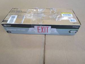 lot 247 image: Commercial Electric Combo 14-Watt Equivalent Integrated LED White Exit Sign and Emergency Light with Ni-Cad 9.6-Volt Battery (OPEN BOX)