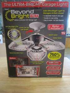 lot 220 image: 7.5 in. x 4.25 in. 6000 Lumens Single Pole Occupancy LED Flush Mount Motion Activated Garage Light (OPEN BOX)