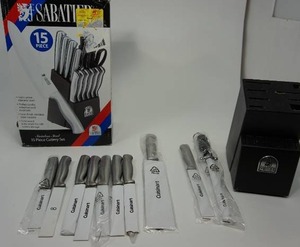 lot 41 image: Lot Of 10 Knives and  Holder