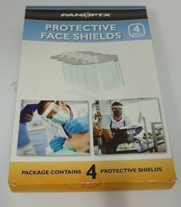 lot 45 image: NIB 4 Protective Face Shields