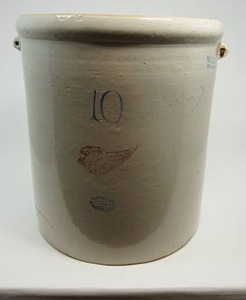 lot 89 image: Antique Red Wing 10 Gallon Crock Union Stoneware